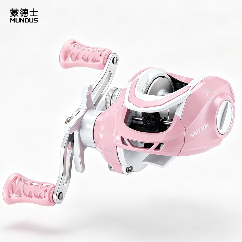 Ice Fishing Line - Roze 6.3:1 Overbrengingsverhouding 3+1 Kogellagers Anti-Backlash